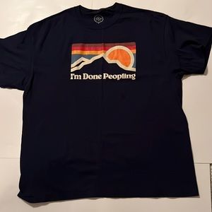 DOM I’m Done Peopling T-Shirt Size XL Color Navy Blue